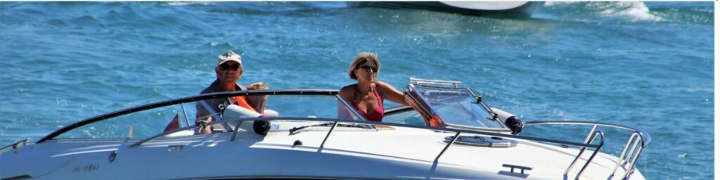 Speedboat passengers on Red Sea