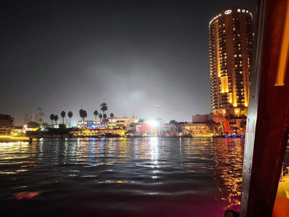 Nile skyline at night