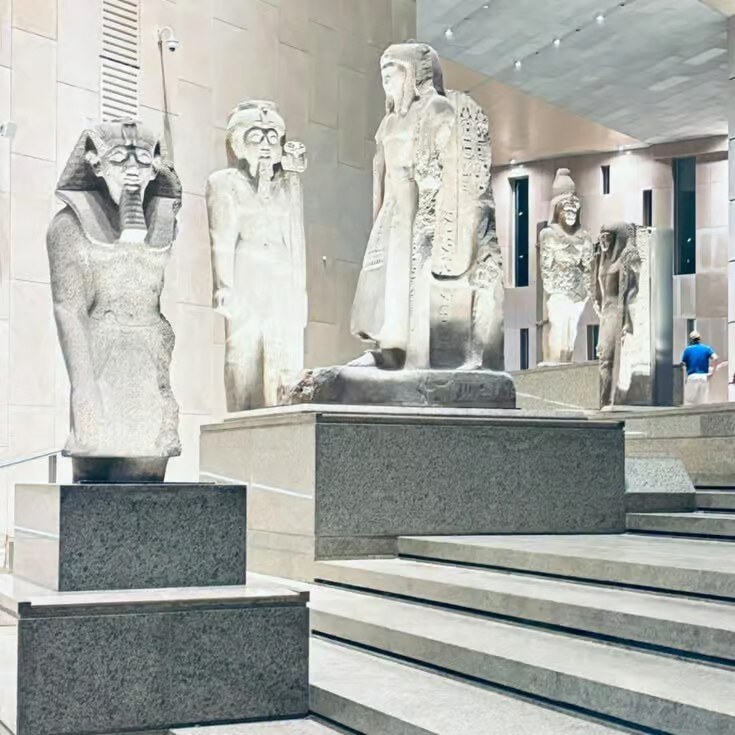 Grand Egyptian Museum statues