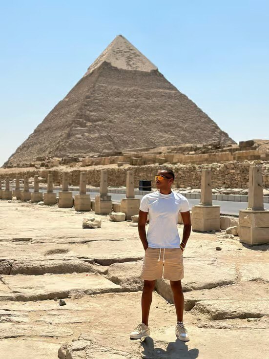 Visitor at the Great Pyramid