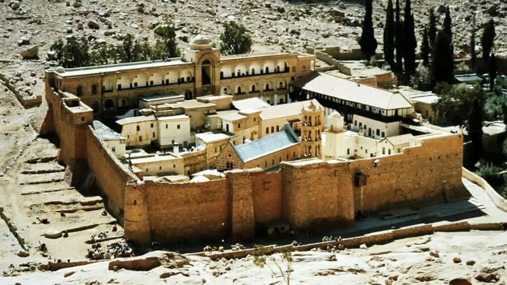 Aerial view of St. Catherine Monastery